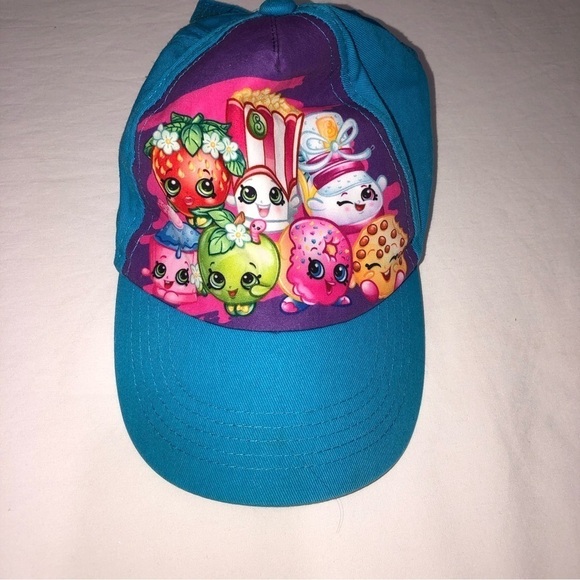 Set of 2 Kids Hats Paw Patrol Shopkins Pink Blue Adjustable Back Cotton Baseball - Picture 3 of 4